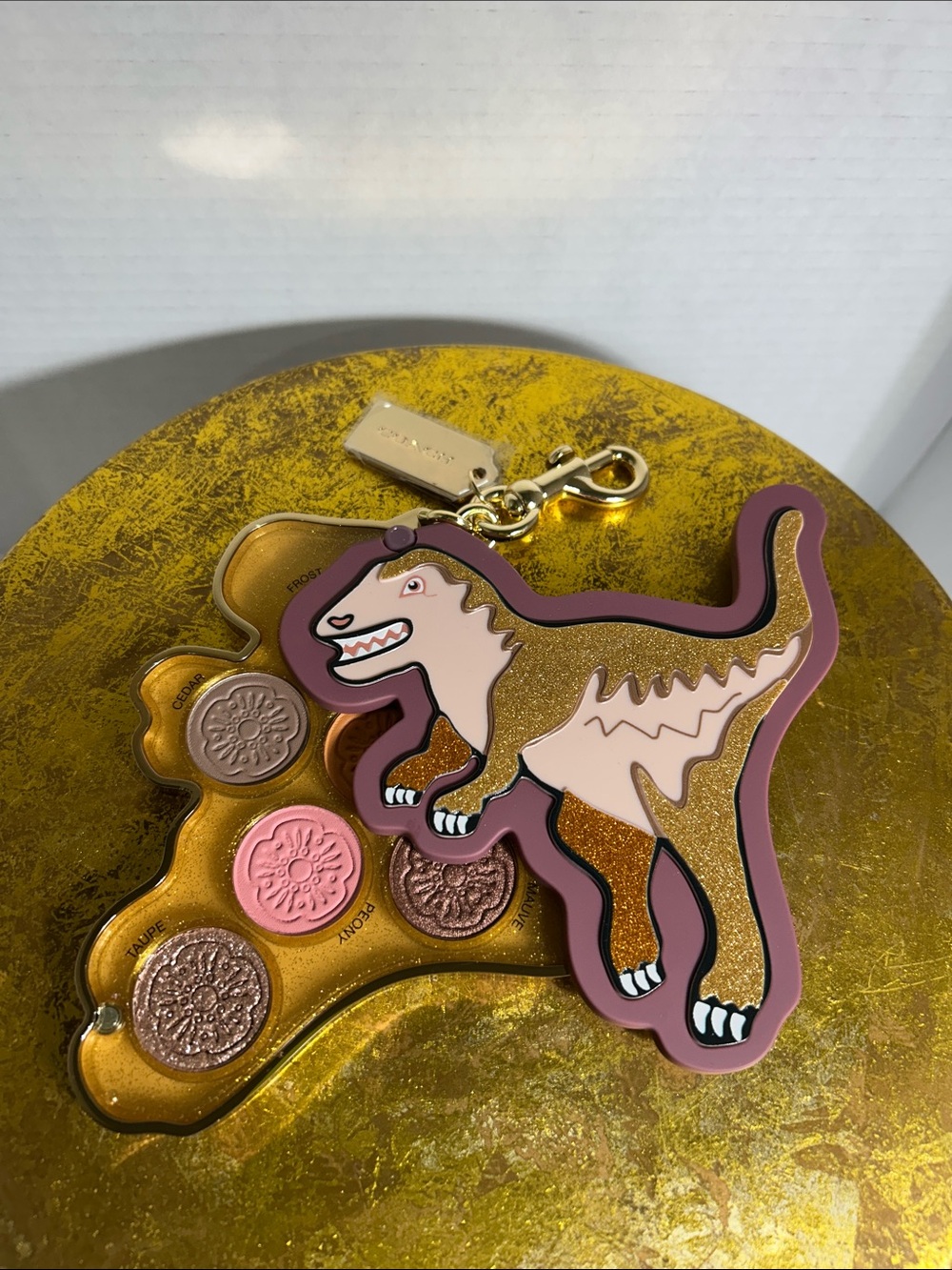 Coach Pink & Orange Dinosaur Keychain Palette - Picture 5 of 5